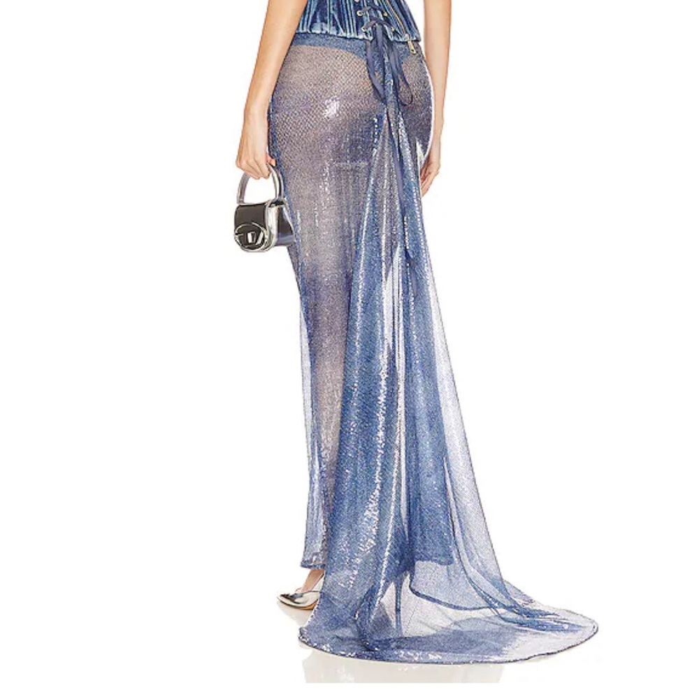 Denim Effect Sequin Skirt in Blue
Ceren Ocak - REVOLVE